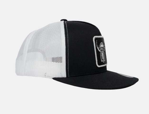 GOTC-HCSBW-3A0 Spika Patch Trucker Cap - High Country Black/ White