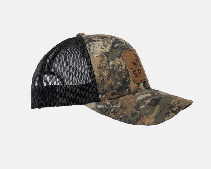 GOTC-MACB-3AO Spika Patch Trucker Cap - Mountain Camp/ Black