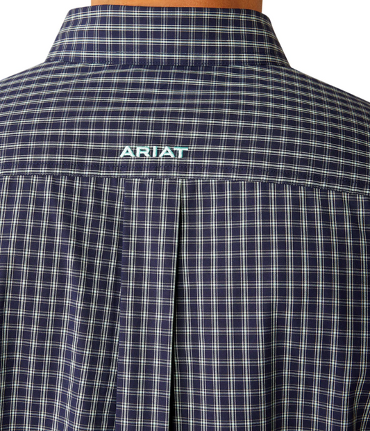 10054822 Ariat Men's Pro Series Callum Classic Fit SS Shirt Navy