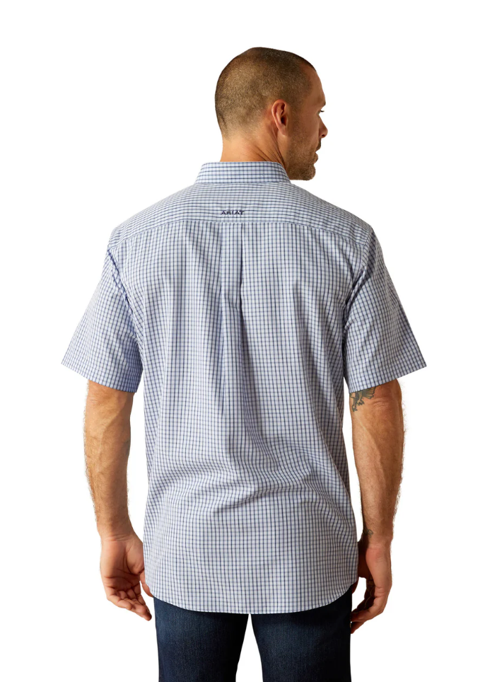 10054812 Ariat Men's Wrinkle Free Ozzy Classic Fit SS Shirt White