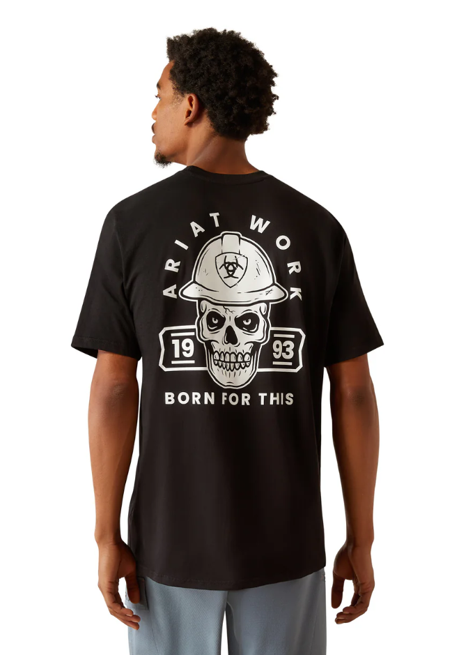 10054445 Ariat Men's Rebar Cotton Strong Hardhead SS Tee Black