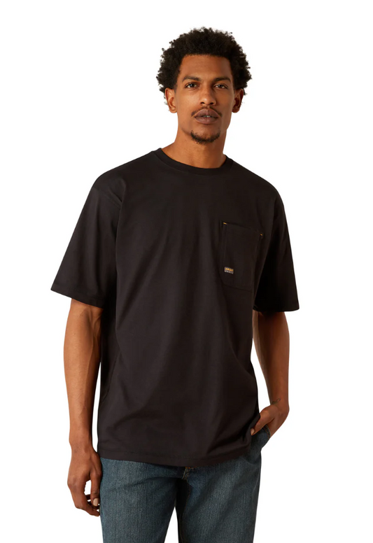 10054430 Ariat Men's Rebar Workman Brickyard SS Tee Black