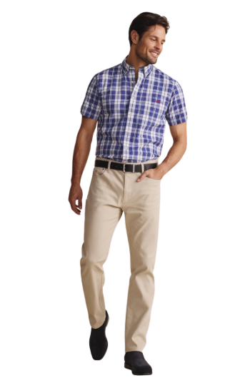 1SHM00086 S.Kidman Men's Cooper Short Sleeve Shirt Indigo