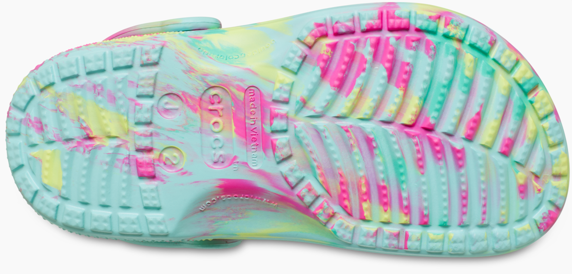 207464-4PE Crocs Classic Kid's Marbled Aquamarine Multi