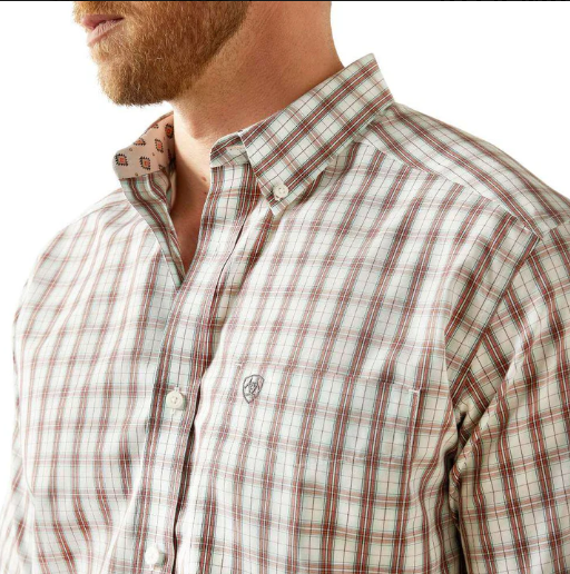 10058746 Ariat Men's Wrinkle Free Elton SS Shirt White