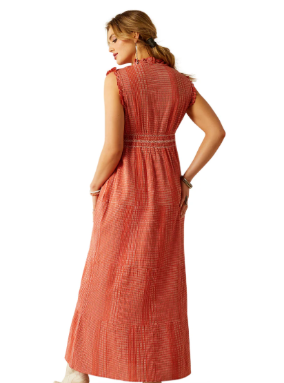 10058849 Ariat Women's Sunset State Of Mind Dress Chili