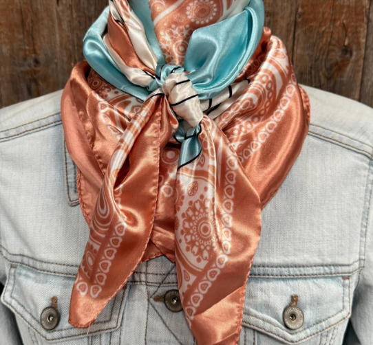 WR3388 Cowgirl Wild Rag Soft Pink & Blue Paisley