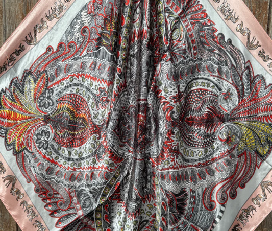 WR3425 Cowgirl Wild Rag Pink & White Safari