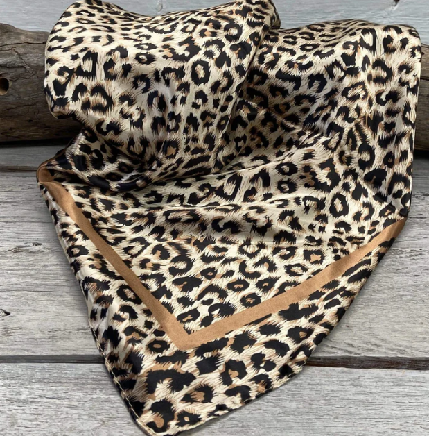 WR169 Cowgirl Wild Rag Brown Leopard
