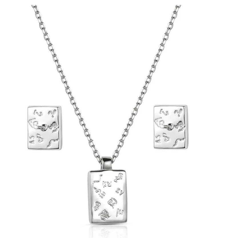 JS6312 Montana Silversmiths Rio River Blue Jewellery Set