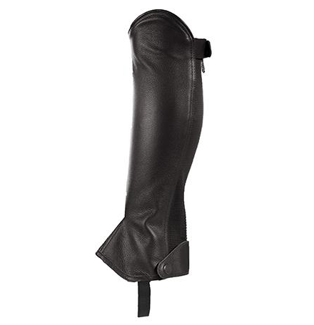 37294-BL Horze Leather Half Chaps Black