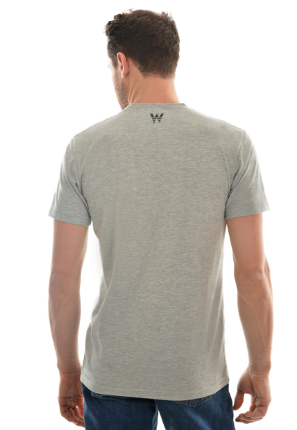 XCP1557501 Wrangler Men's Logo SS Tee Grey Marle