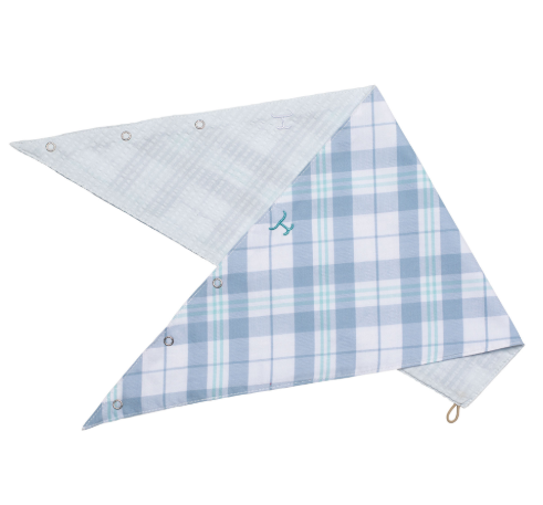 SCF2617 Just Country Carlee Double Sided Scarf Bluebell & White Plaid/Arctic Ice