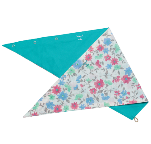 SCF2633Just Country Carlee Double Sided Scarf Turquoise/White Confetti Floral