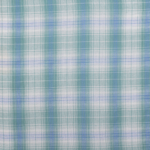 IWSS2605 Just Country Infant Frankie Short Sleeve Full Button Riviera Blue & Sea Green Plaid