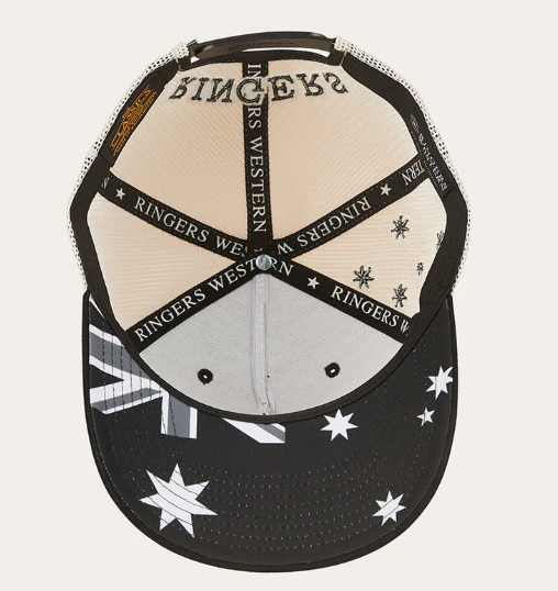 424030RW-BLK Ringers Western Country Club Deep Fit Trucker Cap Black