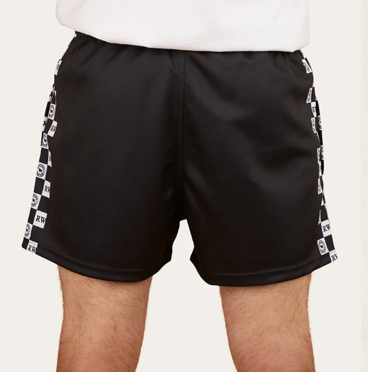 125023RW-BLK Ringers Western Men's Check Footy Short's Black