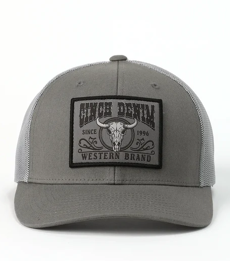 MCC0660650 Cinch Mens Mid Profile Trucker Cap Grey