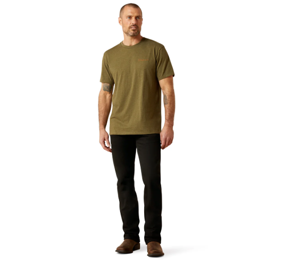 10065888 Ariat Men's Ropers Seal Tee Military Heather