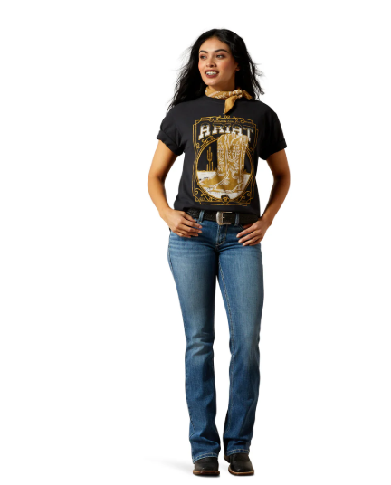 10063756 Ariat Women's Boot Cloche Tee Vintage Black