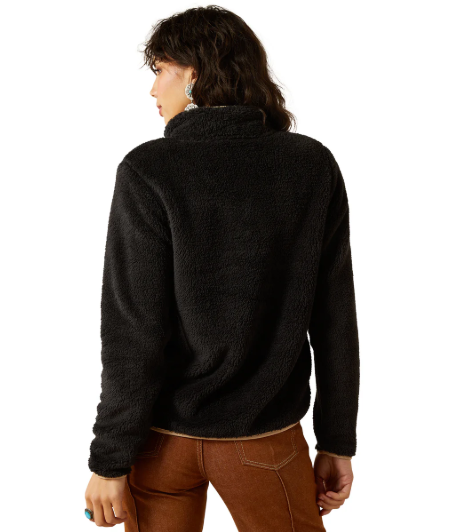 10062612 Ariat Women's Berber Snap Front Sweatshirt Black