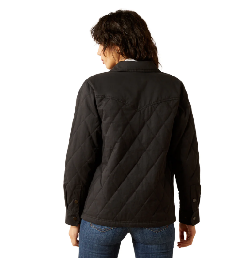 10062812 Ariat Women's Grizzly Quilted Barn Jacket Black