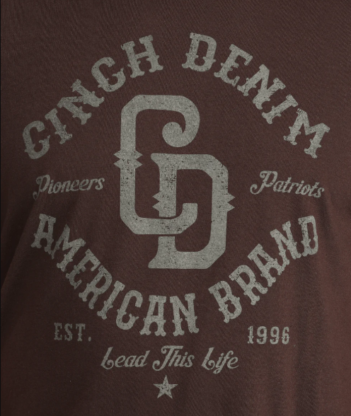 MTT1690716 Cinch Men's Graphic Denim Brown