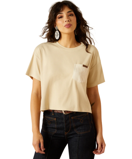 10062915 Ariat Women's Patron SS Top Oyster Gray