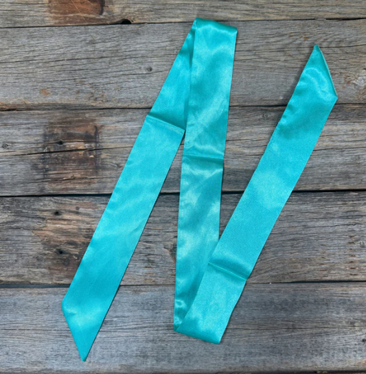 TW301 Cowgirl Necktie Turquoise Western Skinny Mini Wild Rag