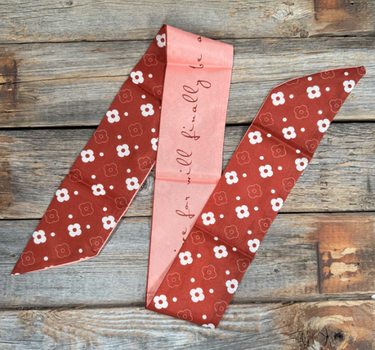 TW125 Cowgirl Necktie Burgundy Skinny Mini Wild Rag