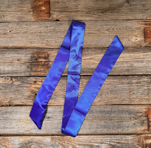 TW308 Cowgirl Necktie Electric Blue Skinny Mini Wild Rag