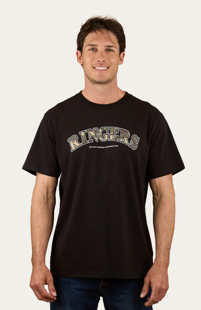 123109RW Ringer's Western Men's Princeton Loose Fit Washed Black Camo
