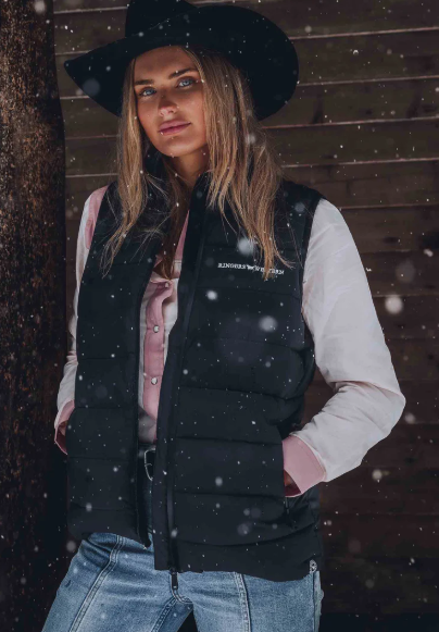 225110RW Ringer's Western Women's Elament Puffer Vest Black