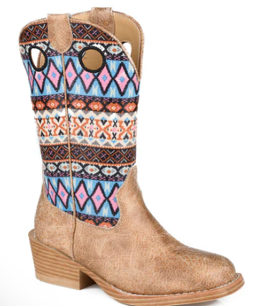 09-119-1910-3773 Roper Big Kid's Willow Aztec Tan