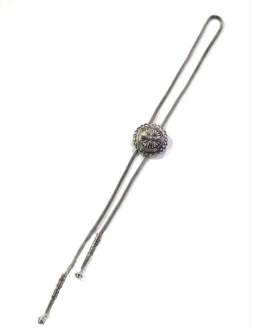 SN0091SB Western Concho Bolo Necklace