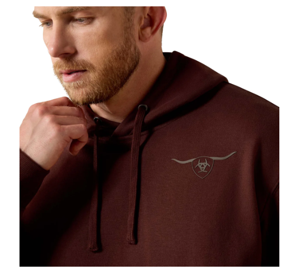 10073715 Ariat Men's Ariat Shield Steerhead Hoodie