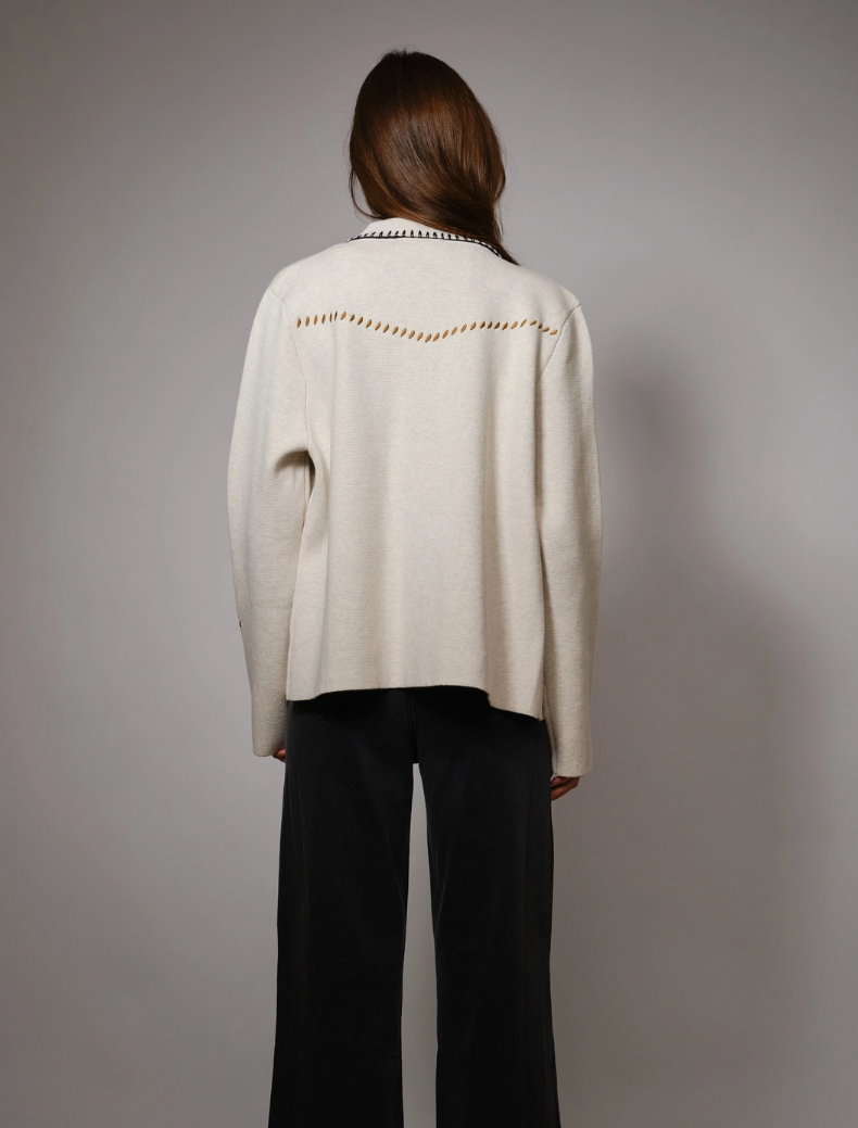 15516W Western Embroidered sweater