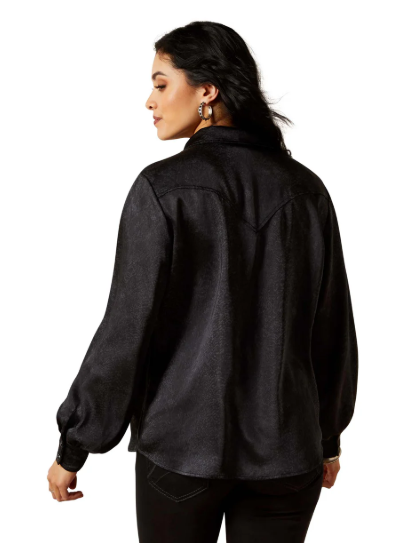 10065941 Ariat Women's Jolie Snap LS Shirt Black