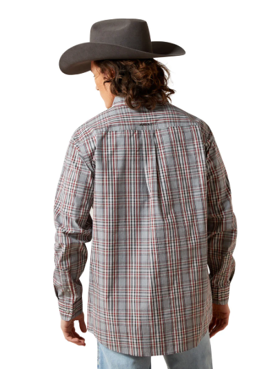 10065851 Ariat Men's Pro Series Trenton Fitted LS Shirt Cream