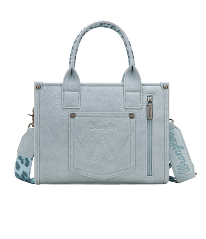 X6S2934BAG Wrangler Leopard Print Crossbody Bag Blue