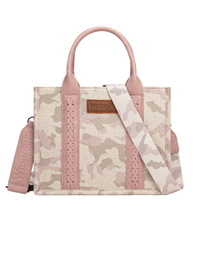 X6S4941BAG Wrangler Camo Print Crossbody Bag Light Pink