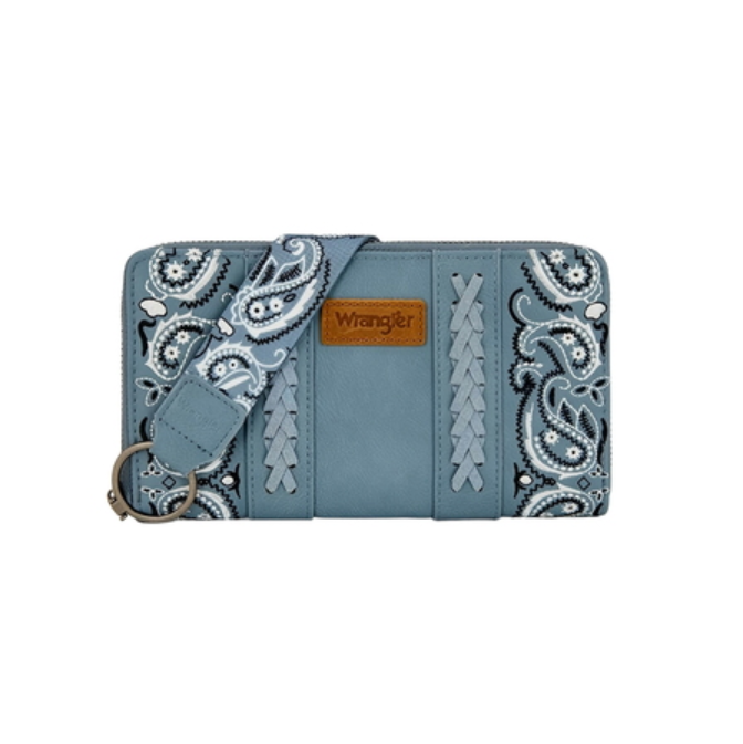 X6S4926WLT Wrangler Paisley Wallet Blue
