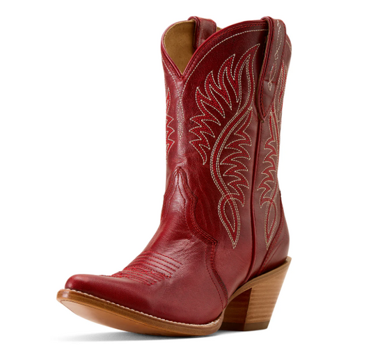 10074387 Ariat Women's Julietta J Toe Western Boot Red Alert