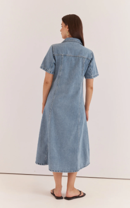 SS20718 Sass Women's Kara Denim Midi Dress