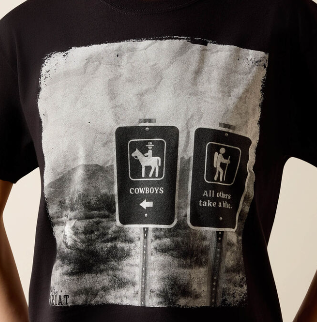 10071130 Ariat Women's "Others Take A Hike" SS Tee Black