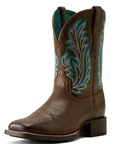 10080408 Ariat Women's Round Up Filly West Dark Coco
