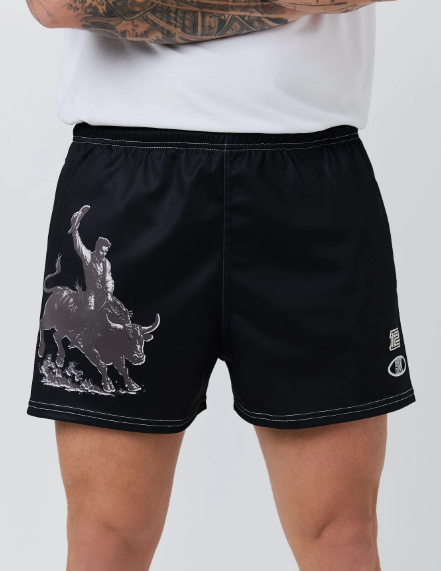 625109RW-BLK Ringers Western Men's Dust Devil Unisex Footy Short Black