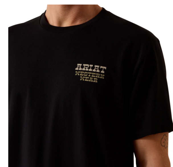 10073418 Ariat Men's Country And Western Lockup SS Tee Black