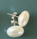 LARGEST Freshwater Pearl Stud Earrings Size Large