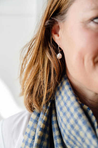 FPE016 Freshwater Pearl Dangle Earring Silver